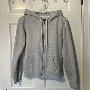 Comfy gray zip up— small